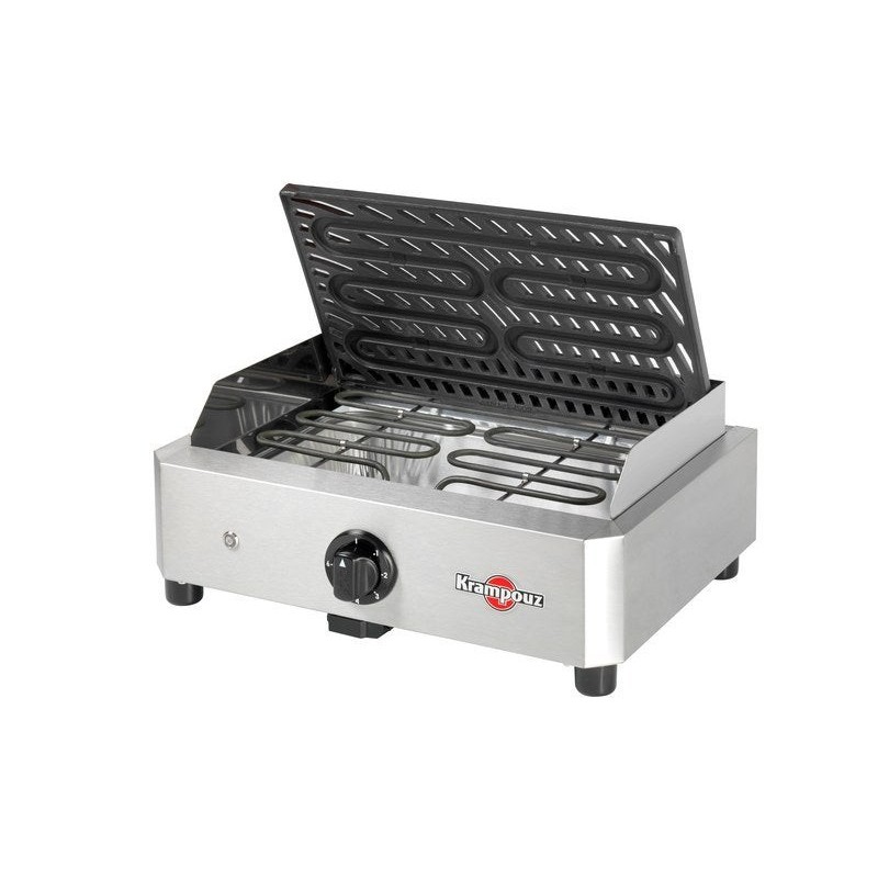 Barbecue électrique KRAMPOUZ 400x250, inox et noir