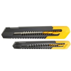 Lot de 2 cutters, STANLEY, L.18 mm et L.9 mm