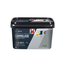 Peinture sol, carrelage Décolab V33, gris acier satiné, 2L