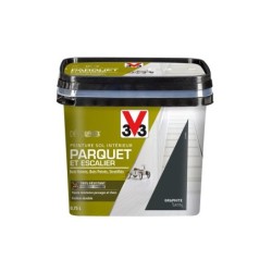 Peinture sol, parquet escalier Décolab V33, noir graphite satiné, 0.75L