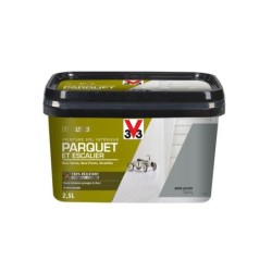 Peinture sol, parquet escalier Décolab V33, gris acier satiné, 2.5L