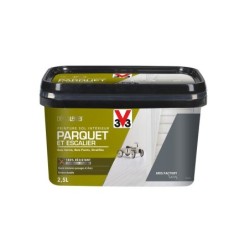 Peinture sol, parquet escalier Décolab V33, gris factory satiné, 2.5L