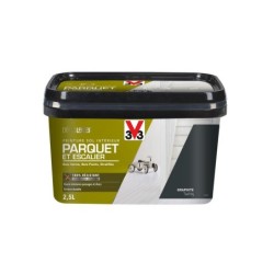 Peinture sol, parquet escalier Décolab V33, noir graphite satiné, 2.5L