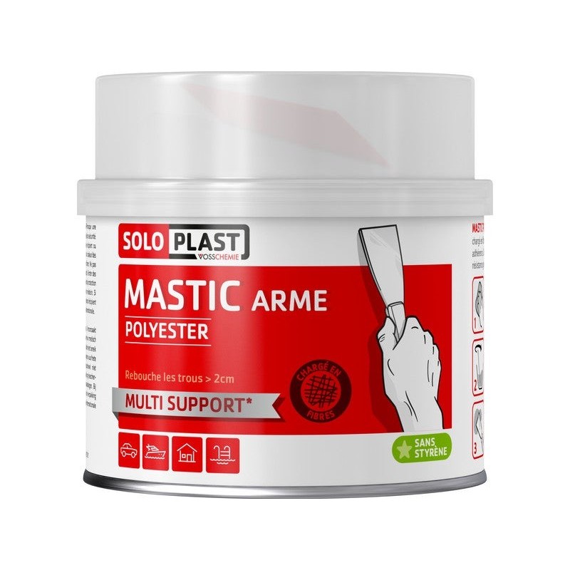 Mastic Ambré Armé Polyester Soloplast, 660G