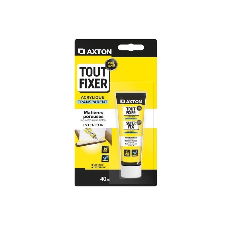 Colle Mastic Tout Fixer Au Mur Axton, 40Ml