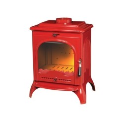 Poêle à bûche INVICTA Séville 2 rouge, 7 kW