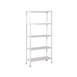 Etagère métal  l73x H170 x P30cm 5 tablettes lilikit blanc