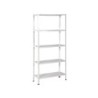 Etagère métal  l73x H170 x P30cm 5 tablettes lilikit blanc