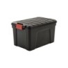 Malle de rangement Iris en plastique noir 60 L, l. 39.5 x P. 59 x H. 35.5 cm