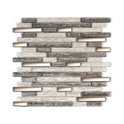 Mosaïque Mur Fantasy Barette Gris 1.5