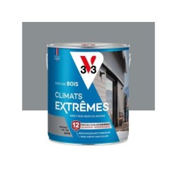 Peinture bois extérieur Climats extrêmes® V33, gris galet satiné 2.5 l