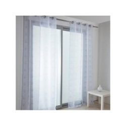 Voilage Tamisant, Kita Blanc/Argent L.140 X H.260 Cm