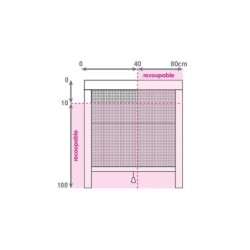 Moustiquaire pour fenêtre H.100 x l.80 cm