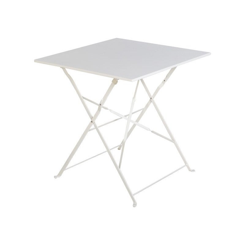 Table de jardin pliante  NATERIAL Flora carré blanc 2 personnes