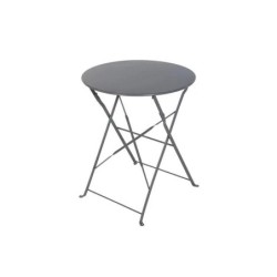 Table de jardin pliante NATERIAL Flora rond gris 2 personnes