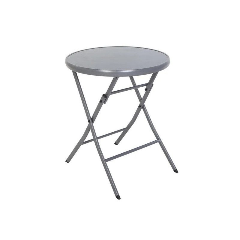 Table de jardin NATERIAL Emys rond gris anthracite, 2 personnes