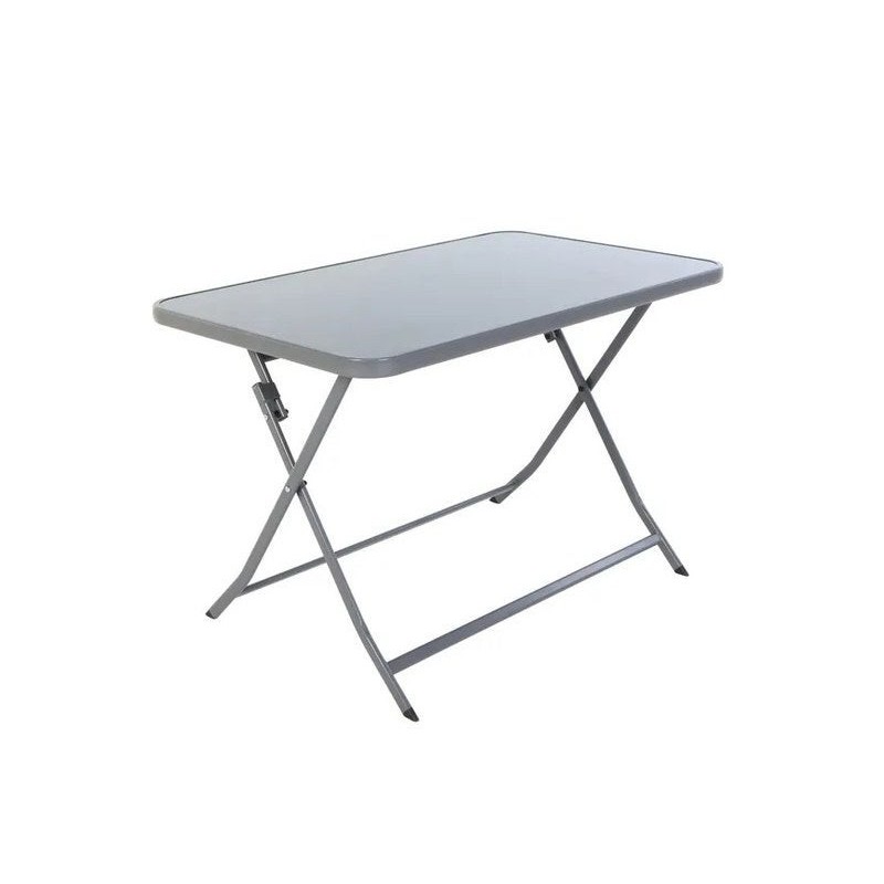 Table de jardin NATERIAL Emys rectangulaire gris anthracite, 2 personnes