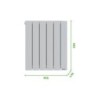 Radiateur électrique à inertie fluide 1000 W SAUTER Orosi horizontal blanc