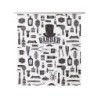 Rideau de douche en textile noir l.180 x H.200 cm, Barnabe SENSEA