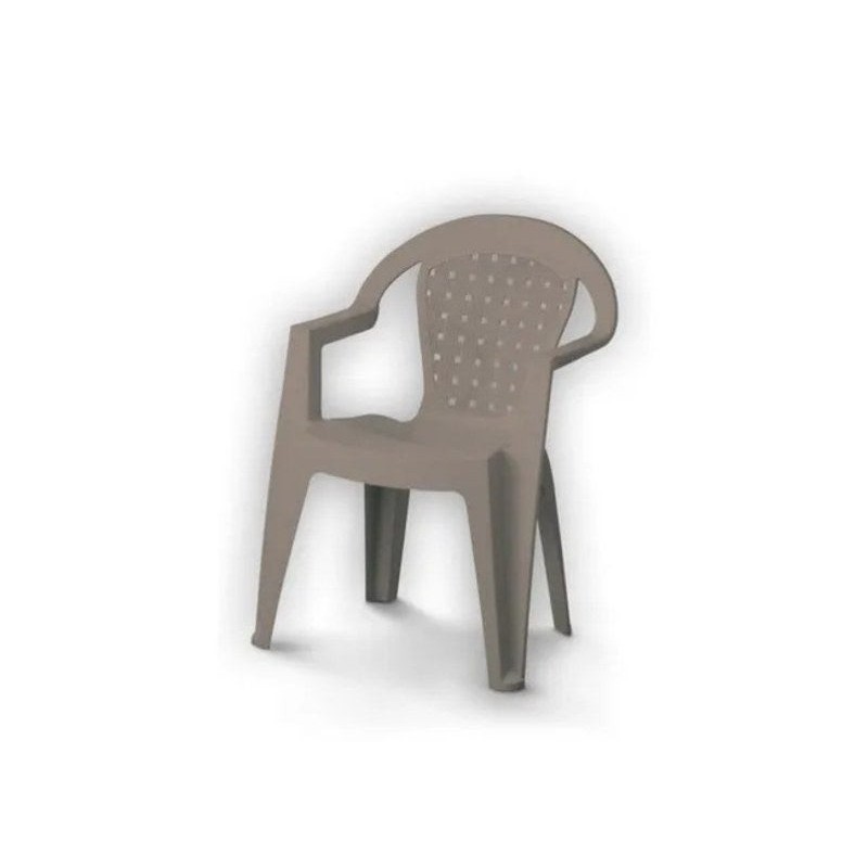 Fauteuil monobloc NORMA, taupe