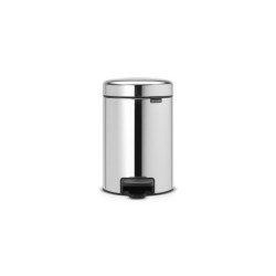 Poubelle de salle de bains 3 l brilliant steel BRABANTIA Pedal bin newicon 3l