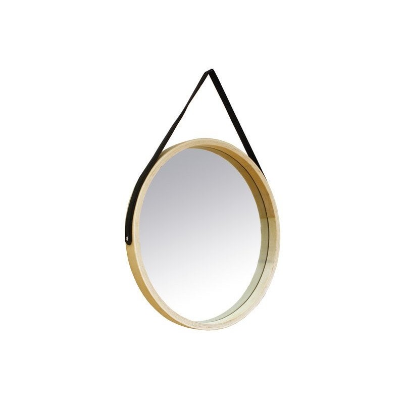 Miroir Rond Barbier Scandinave, Naturel Diam.41 Cm