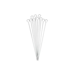 Lot De 10 Piques À Brochette 40Cm En Inox Naterial Pour Barbecue