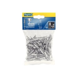 Lot De 100 Rivets Aluminium Diam.4.8 X H.16 Mm Rapid