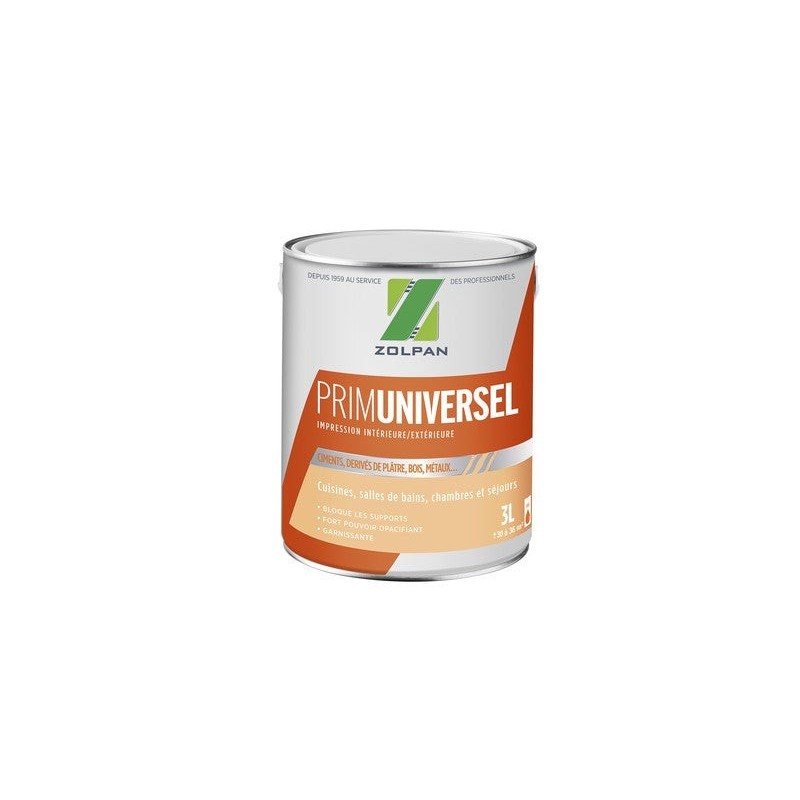 Sous-Couche Universelle  Zolpan, 3 L, Blanc