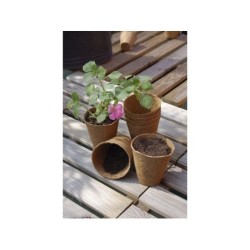 24 Pots Ronds Fibre De Bois Et Tourbe Nortene