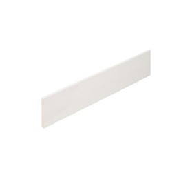 Lot de 5 plinthes médium en MDF arrondies peint blanc, 9 x 100 mm, L.2 m