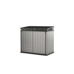 Coffre de jardin résine Elite store gris et noir, 1200 l