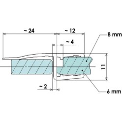 Joint d'étanchéité longue lèvre, 200 cm