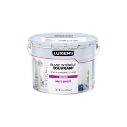 Peinture mur, plafond et boiserie couvrante, LUXENS, 10 L blanc velours