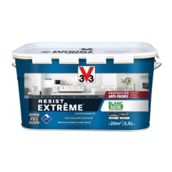 Peinture Mur, Plafond Et Boiserie V33 Résist' Extrême® Blanc Satiné, 2.5 L