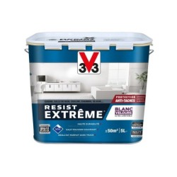 Peinture Mur, Plafond Et Boiserie V33 Résist' Extrême® Blanc Velours, 5 L