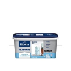 Peinture Plafond Ripolin Xpro3 Pièces Humides Blanc Mat, 2.5 L