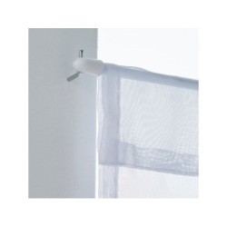 Paire De Vitrages Transparent, Idealis Blanc L.60 X H.120 Cm