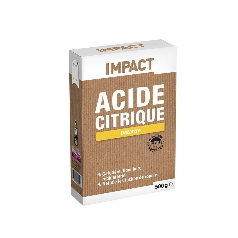 Acide citrique poudre salle de bains / cuisine, IMPACT, 500 g