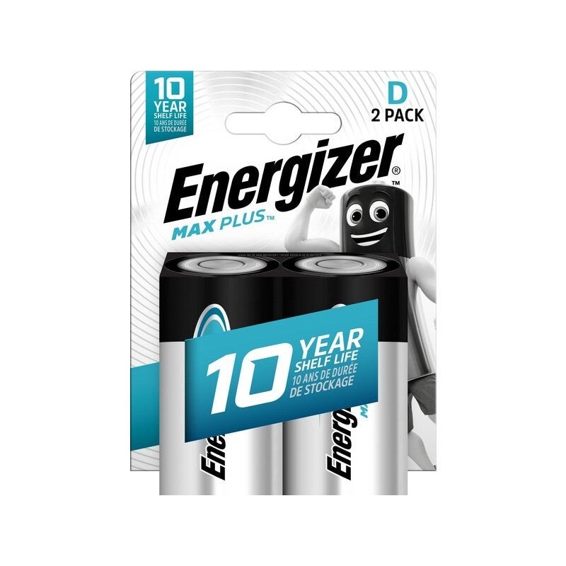 Lot De 2 Piles Alcaline Lr20 D, 1.5 V, Energizer