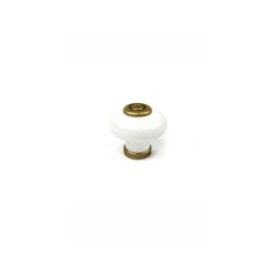 Lot De 4 Boutons De Meuble Rond Porcelaine Brillant H.28 X L.31 X P.31 Mm