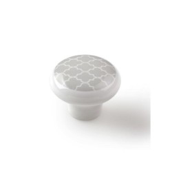 Bouton De Meuble Déco Gris Porcelaine H.31 X L.40 X P.40 Mm