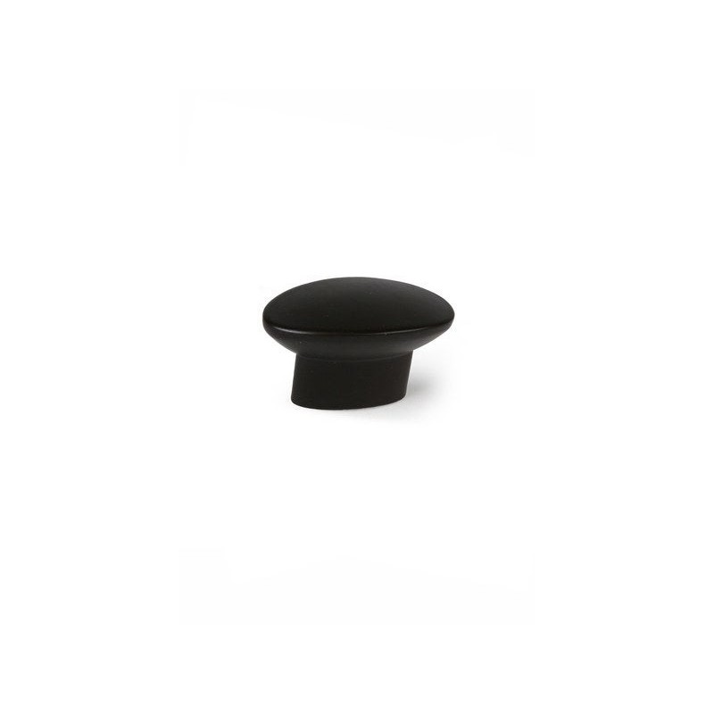 Bouton De Meuble Ovale Noir Zamak H.24 X L.41 X P.19 Mm