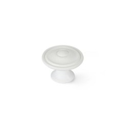 Bouton De Meuble Rond Blanc Zamak H.26 X L.35 X P.35 Mm