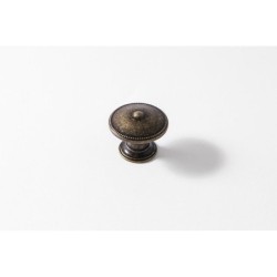 Bouton De Meuble Rond Vieil Or Zamak H.24 X L.30 X P.30 Mm