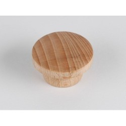 Lot De 6 Boutons De Meuble Rond Bois Brut H.22 X L.39 X P.39 Mm