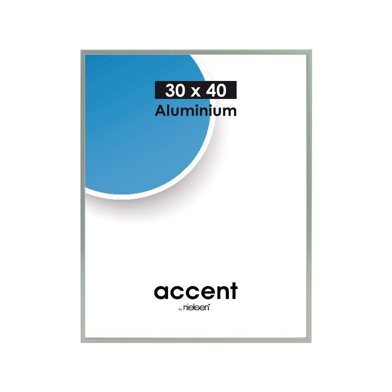 Cadre Accent Nickel Mat, L.30 X H.40 Cm, Aluminium Gris