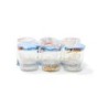 Lot de 6 confituriers 324 ml couvercle to d82mm decore