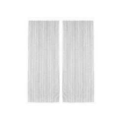 Paire de vitrages transparent, Livia blanc l.45 x H.120 cm