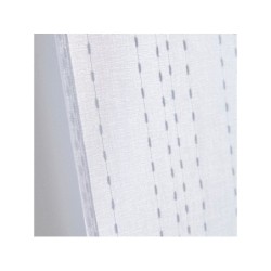 Paire de vitrages transparent, Livia blanc l.45 x H.120 cm